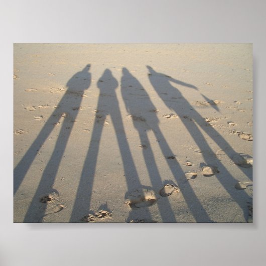 Schaduwen op zand poster (Voorkant)