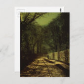 Schaduwen over de muur van het Park, het Roundhay Briefkaart (Voorkant / Achterkant)