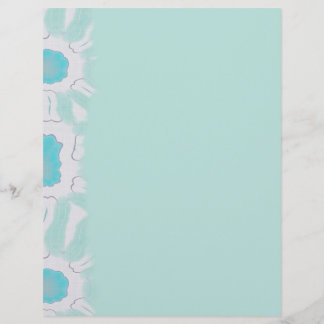 Schaduwen van Aqua Floral Retro Abstract Patroon