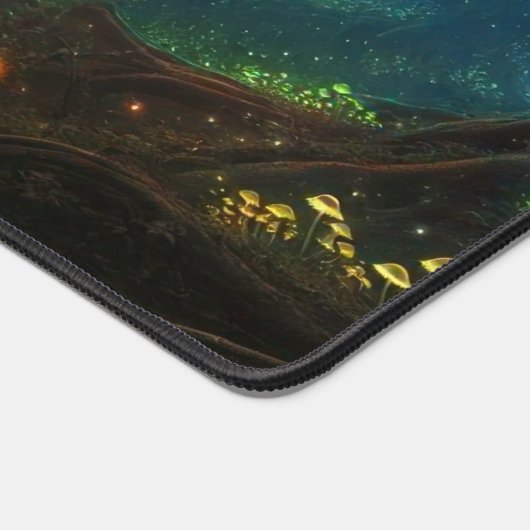 Schaduwen van betovering: een mystiek bosrijk rijk bureaumat (Hoek)