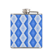 Schaduwen van blauw diamantpatroon heupfles (Achterkant)