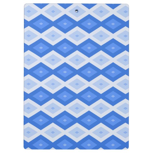 Schaduwen van blauw diamantpatroon klembord (Achterkant)