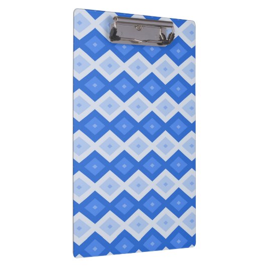 Schaduwen van blauw diamantpatroon klembord (Rechts)