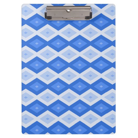 Schaduwen van blauw diamantpatroon klembord (Voorkant)