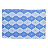 Schaduwen van blauw diamantpatroon kussensloop (Achterkant)