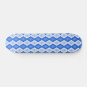 Schaduwen van blauw diamantpatroon persoonlijk skateboard (Horizontaal)