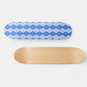 Schaduwen van blauw diamantpatroon persoonlijk skateboard (Horizontaal)