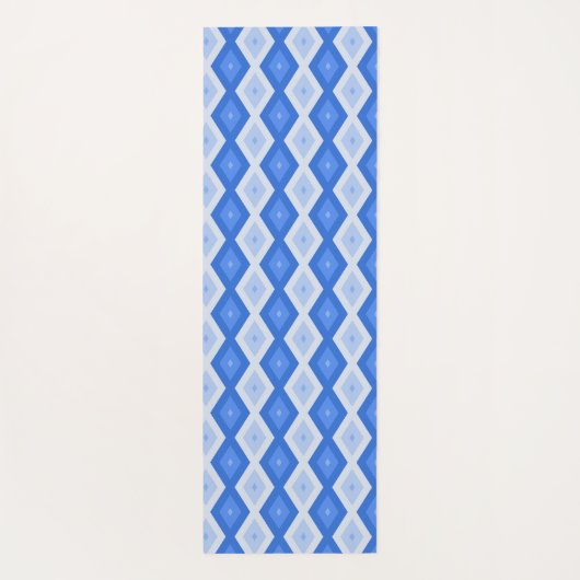 Schaduwen van blauw diamantpatroon yogamat (Achterkant)
