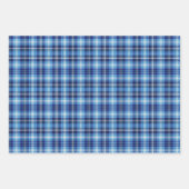 Schaduwen van blauw en wit plaid inpakpapier vel (Voorkant 3)