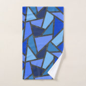 Schaduwen van blauw gekleurd glas bad handdoek (Handdoek)