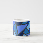 Schaduwen van blauw gekleurd glas espresso kop (Voorkant)