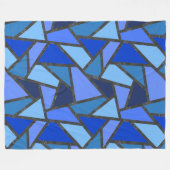 Schaduwen van blauw gekleurd glas fleece deken (Voorkant (Horizontaal))