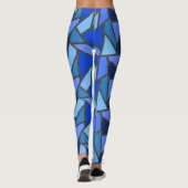 Schaduwen van blauw gekleurd glas leggings (Achterkant)