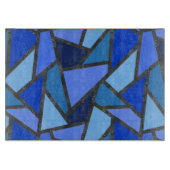 Schaduwen van blauw gekleurd glas snijplank (Voorkant)