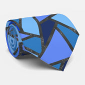 Schaduwen van blauw gekleurd glas stropdas (Opgerold)