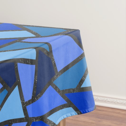 Schaduwen van blauw gekleurd glas tafelkleed (Voorbeeld)