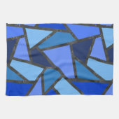 Schaduwen van blauw gekleurd glas theedoek (Horizontaal)