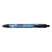 Schaduwen van blauw gekleurd glas zwarte inkt pen (Achterkant)