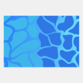 Schaduwen van blauw gradiënt die papier verpakt inpakpapier vel (Voorkant)