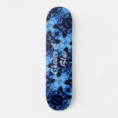 schaduwen van blauw patroon persoonlijk skateboard (Voorkant)