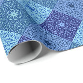 Schaduwen van blauw patroonpapier cadeaupapier (Rol Hoek)