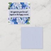 Schaduwen van blauwe bloemen notitiekaartje (Voorkant / Achterkant)