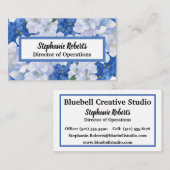 Schaduwen van blauwe bloemen visitekaartje (Voorkant / Achterkant)