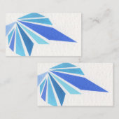 Schaduwen van blauwe driehoeken notitiekaartje (Voorkant / Achterkant)
