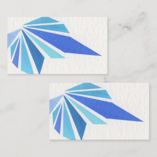 Schaduwen van blauwe driehoeken notitiekaartje (Voorkant / Achterkant)