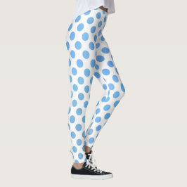 Schaduwen van blauwe Waterverf Gekleurde Stippen Leggings