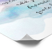 schaduwen van blauwe waterverf toevoegen uw citaat poster (Hoek)