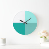 Schaduwen van Blauwgroen moderne kleurenblokwandkl Grote Klok (Huis)
