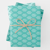 Schaduwen van Blauwgroen papierbladen voor het ver Inpakpapier Vel (In situ)