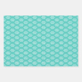 Schaduwen van Blauwgroen papierbladen voor het ver Inpakpapier Vel (Voorkant)