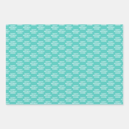 Schaduwen van Blauwgroen papierbladen voor het ver Inpakpapier Vel (Voorkant)