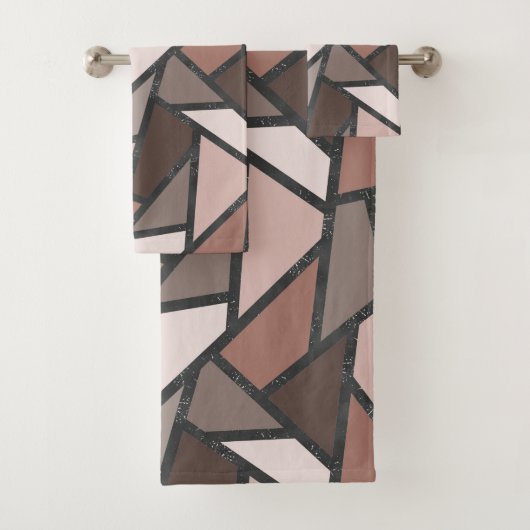 Schaduwen van bruin gekleurd glas bad handdoek (Insitu)