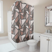 Schaduwen van bruin gekleurd glas douchegordijn (In situ)