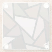 Schaduwen van bruin gekleurd glas glazen onderzetter (Achterkant)