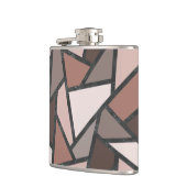 Schaduwen van bruin gekleurd glas heupfles (Links)
