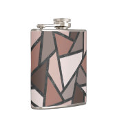 Schaduwen van bruin gekleurd glas heupfles (Rechts)