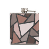 Schaduwen van bruin gekleurd glas heupfles (Achterkant)