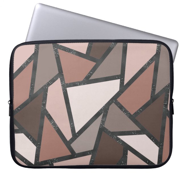 Schaduwen van bruin gekleurd glas laptop sleeve (Voorkant)