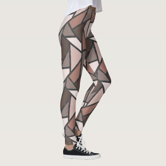Schaduwen van bruin gekleurd glas leggings (Rechts)