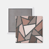 Schaduwen van bruin gekleurd glas magneet (Voorkant / Achterkant)