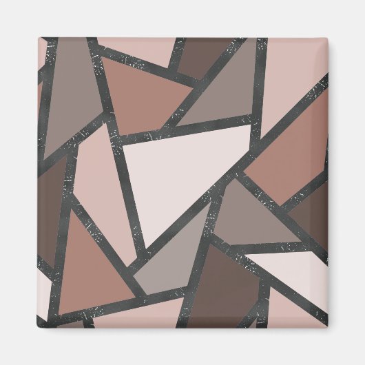 Schaduwen van bruin gekleurd glas magneet (Voorkant)