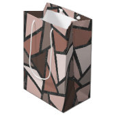 Schaduwen van bruin gekleurd glas medium cadeauzakje (Voorkant Gekanteld)