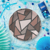 Schaduwen van bruin gekleurd glas papieren bordje (Feest)