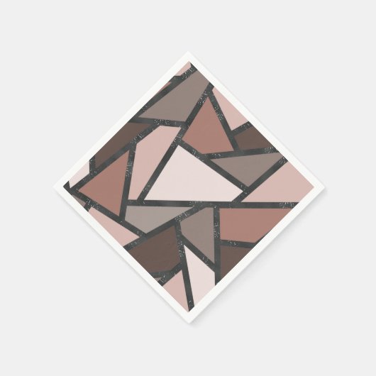 Schaduwen van bruin gekleurd glas servet (Hoek)