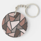 Schaduwen van bruin gekleurd glas sleutelhanger (Achterkant)