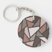 Schaduwen van bruin gekleurd glas sleutelhanger (Voorkant)